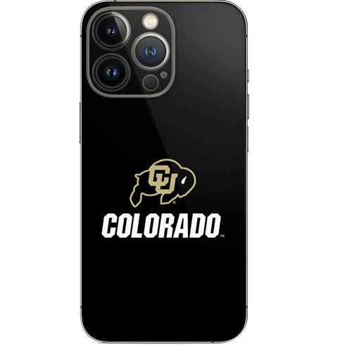 University of Colorado CU Logo on Black iPhone 14 Pro Skin